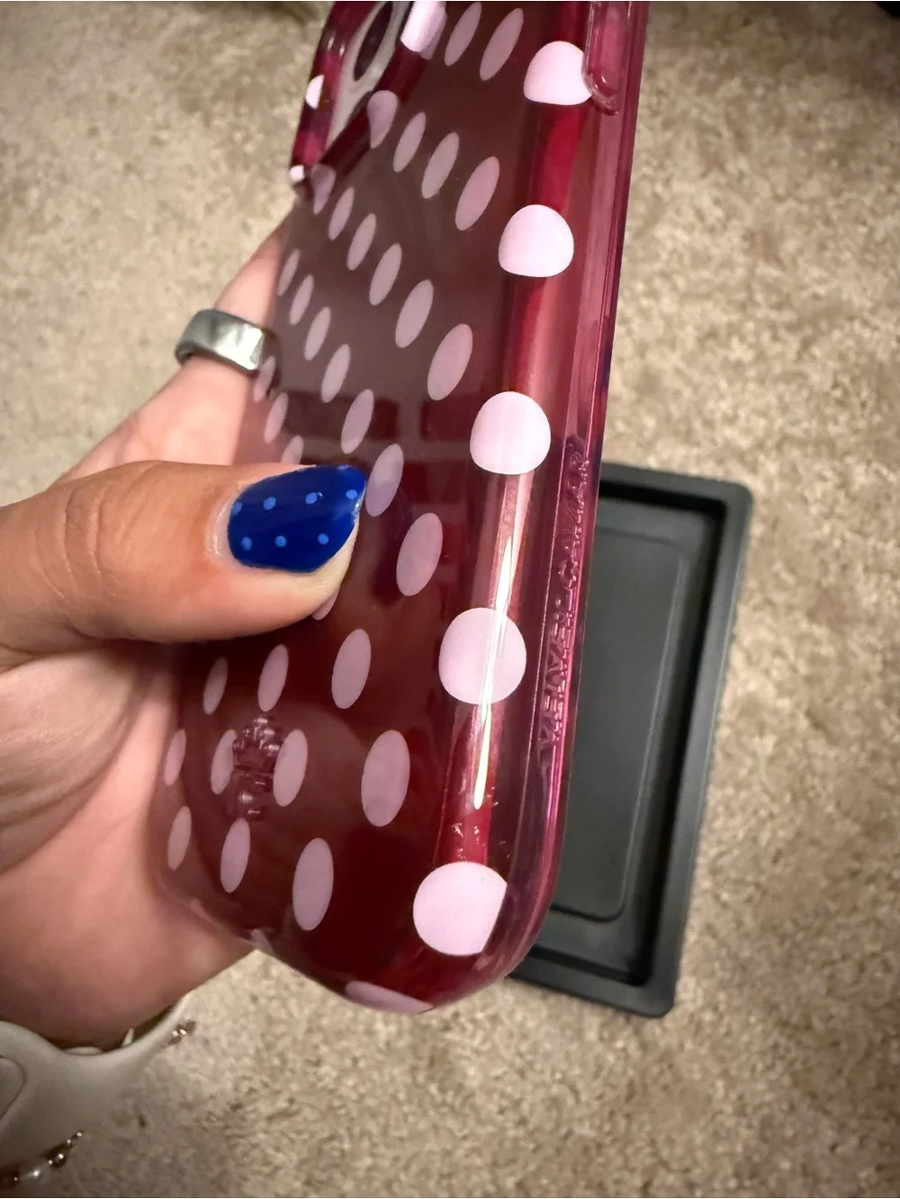 Velvet Caviar - Raspberry Polka Dot